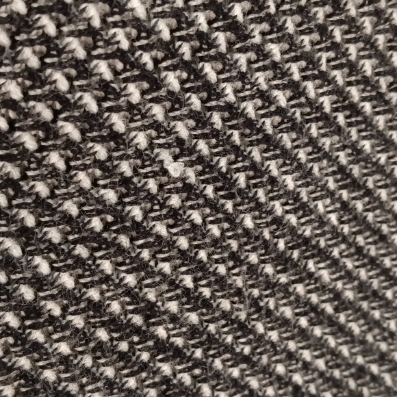 Calvin Klein Women's Black/White Textured Crewneck Sweatshirt Ribbed Sides Large - Picture 4 of 5